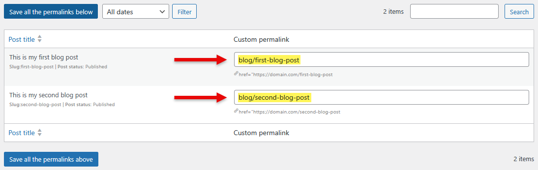 Create Custom URLs in Semplice with Permalink Manager Lite